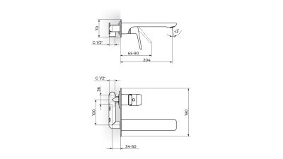 131401-t STOLZ | Ѕидна батерија за лавабо