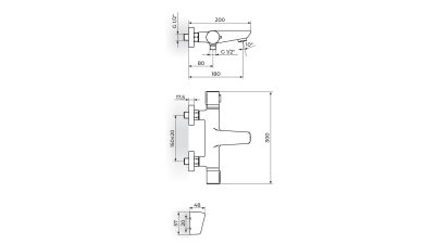 STOLZ THERMO | Батерија за када со рачен туш