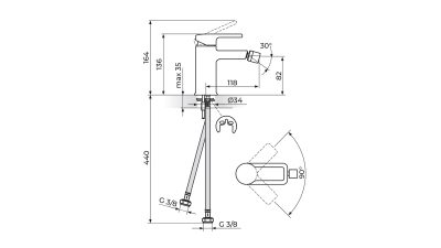 jb39101-t B/2 | Батерија за биде