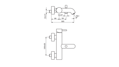 jd33101-t DARK | Батерија за када со рачен туш