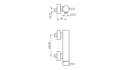 DARK | Батерија за туш со рачен туш