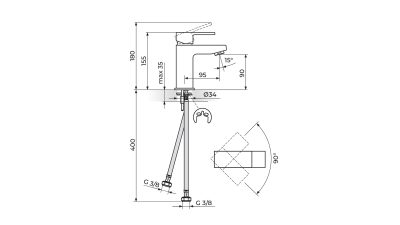 QUADRO | Батерија за мијалник