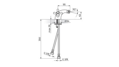 n29101-t NOSTALGIJA | Батерија за биде