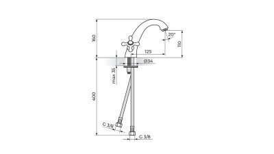 nb21101-t BRONTEE | Батерија за лавабо